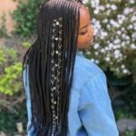 Middle Parted Tribal Braids With Beads and Cord