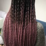 Ombre Pink Box Braids