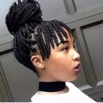 Small Box Braids With Bangs