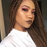 light brown box braids
