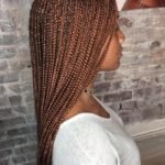reddish brown box braids