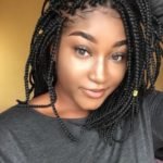 short box braids with beads