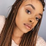 small brown box braids