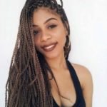 small two toned box braids