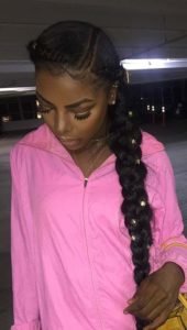 Beaded Butterfly Braids With Cornrows