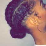Braided Bun For Transitioning Hair