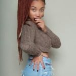 Burgundy Box Braids High Ponytail