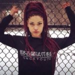 Burgundy Box Braids Wraparound High Pony