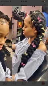 Butterfly Braids Adorned With Butterflies