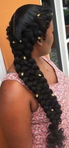 Butterfly Braids With Gold Beads