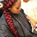 Chunky Red Butterfly Braids