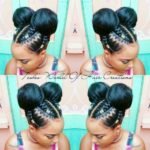 Double Buns With Beaded Cornrows