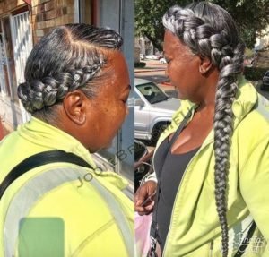 Grey Butterfly Braids