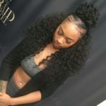 Half Up High Bun With Cornrows