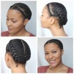 Halo Braids On Transitioning Hair
