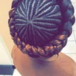Halo Braid With Cornrowed Design