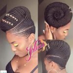 Intricate Cornrowed Updo