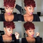 Red Crochet Curls updo