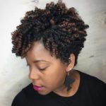 Short Crochet Curls With Side Part