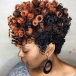 Tapered Crochet Curls With a Touch of Reddish Brown