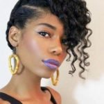 Flat Twists With Curly Side Bangs