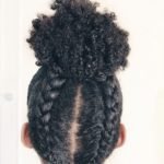 High Puff With Cornrows