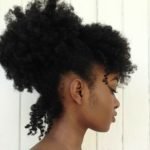 Messy High Puff With Bangs