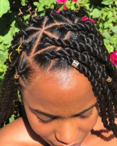 Senegalese Twists With Triangle Parts
