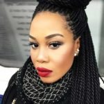 Twist Braids Half Up Bun