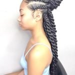 Twist Braids With Bun
