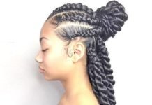 Twist Braids With Bun