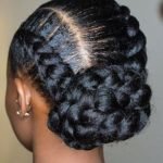 Chunky Stitch Braids Low Bun