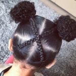 Double Buns With Criss Cross Braids