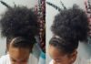High Puff With Flat Twisted Bangs