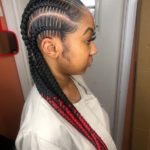 Red Ombre Stitch Braids