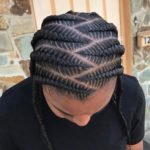 Side-Parted Stitch Braids