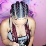 Two-Toned Red Stitch Braids