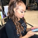 Half Up High Ponytail With Cornrows
