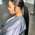 Sleek Ponytail With Sideburns