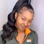 Sleek Wavy High Ponytail