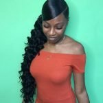 Sleek Wavy Side Ponytail