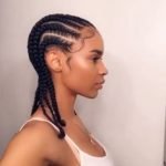Straight Back Cornrows on Natural Hair