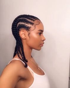 Straight Back Cornrows on Natural Hair