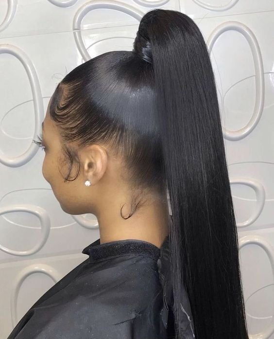 Straight 2024 side ponytail