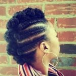 Textured Mohawk with Cornrows