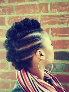 Textured Mohawk with Cornrows