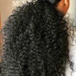 Voluminous Curly Low Ponytail