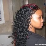 Invisible Braids With a Touch of Burgundy