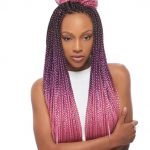 Purple and Pink Ombre Box Braids