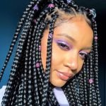 Box Braids With Colorful Beads and Bubbles